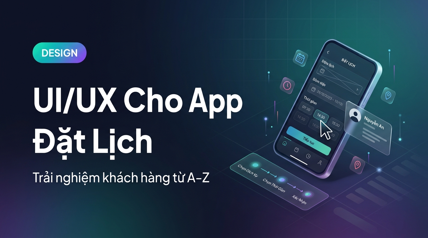 UI/UX Cho App Đặt Lịch: Thiết Kế Trải Nghiệm Khách Hàng Từ A–Z