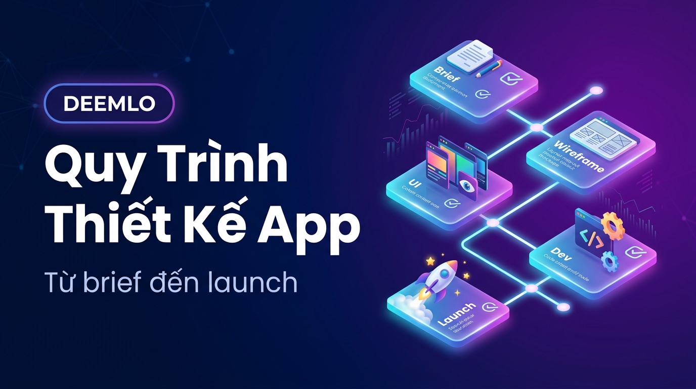 Quy Trình Thiết Kế Dự Án App Tại Deemlo Studio: Từ Brief Đến Launch