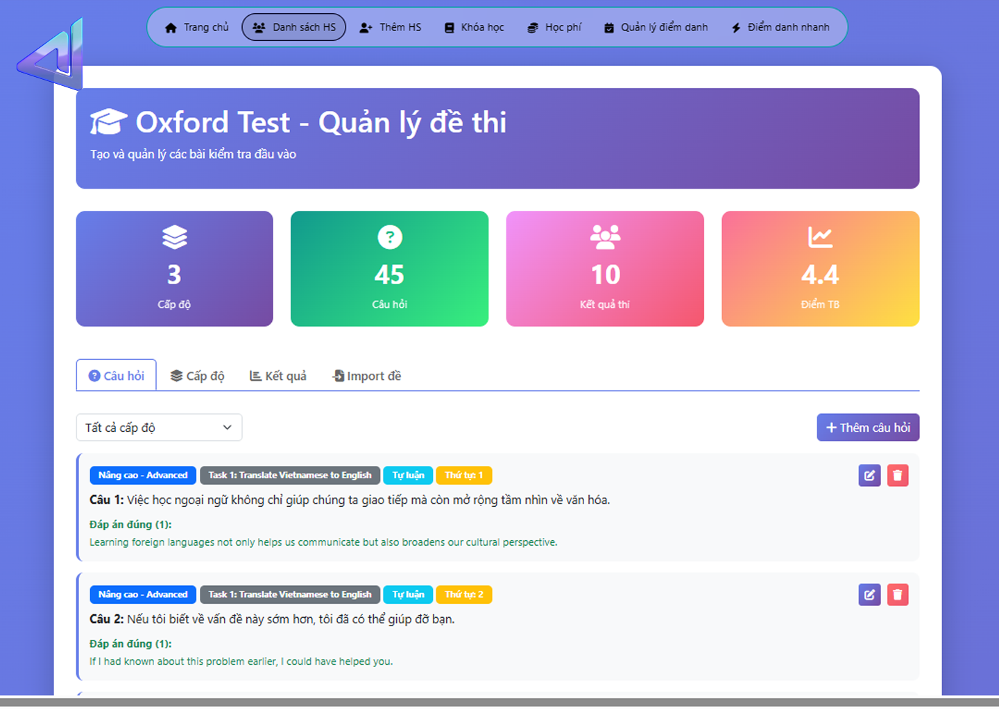 Thiết Kế & Xây Dựng Phần Mềm Quản Lý Giáo Dục