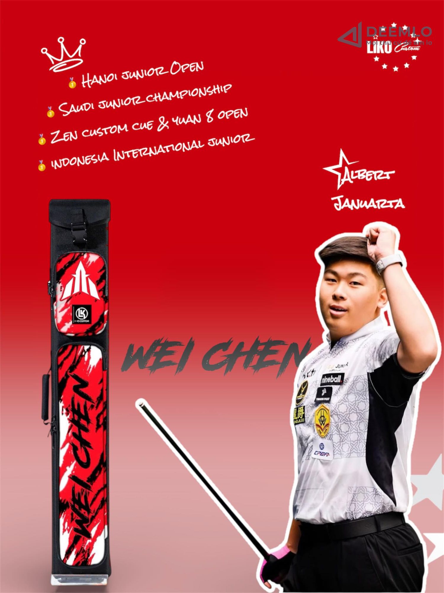Thiết Kế Bao Cơ Bida 1x2 – Athlete Signature Edition