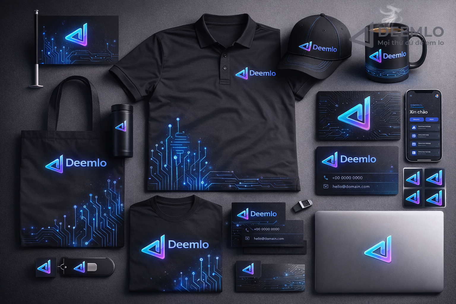 Bộ Nhận Diện Thương Hiệu Deemlo Premium – Full Branding Kit