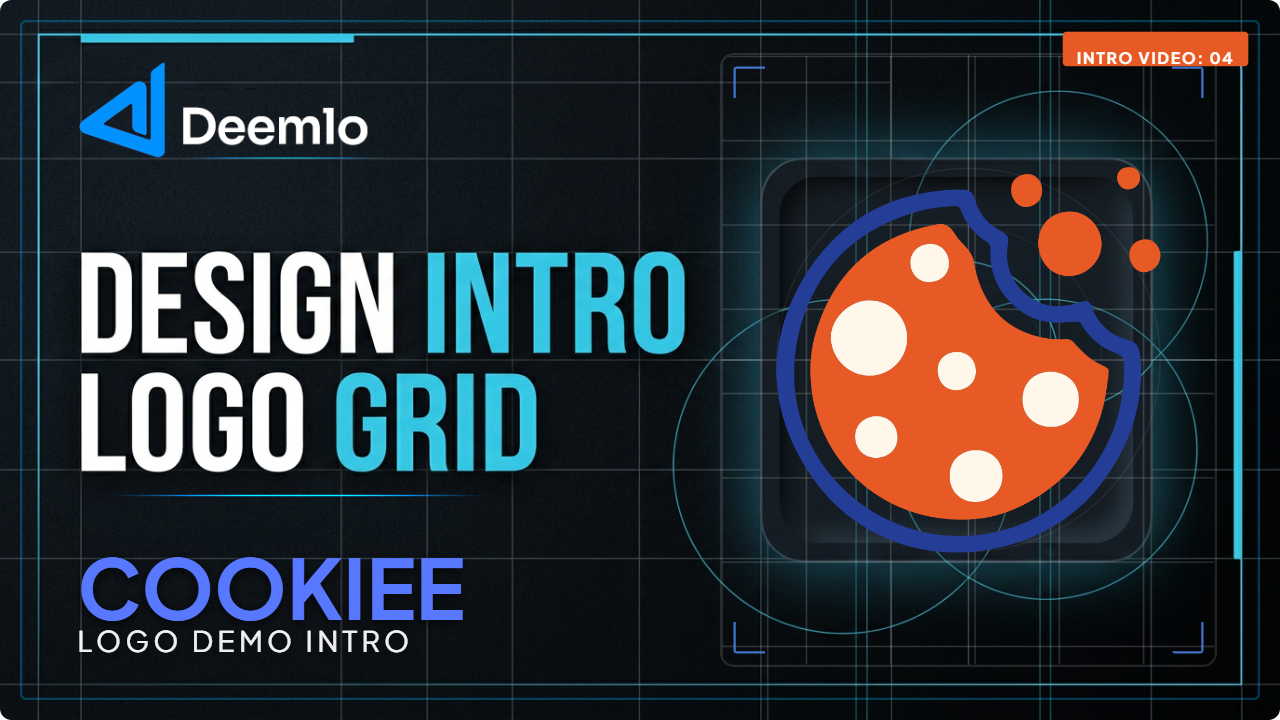 Cookiee  Logo Intro – Logo Grid Animation Design