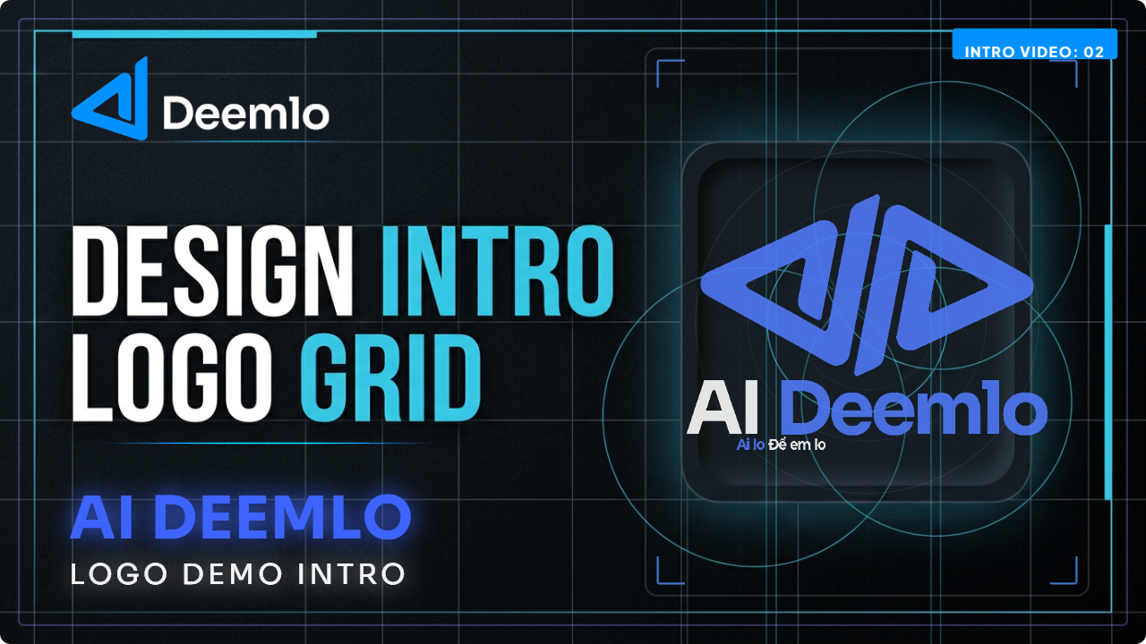Intro Logo AI- Deemlo – Design Logo Grid Animation