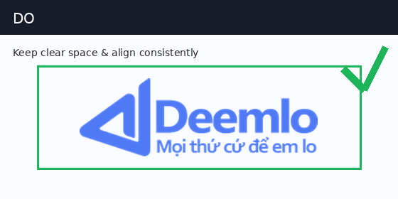 Correct logo placement